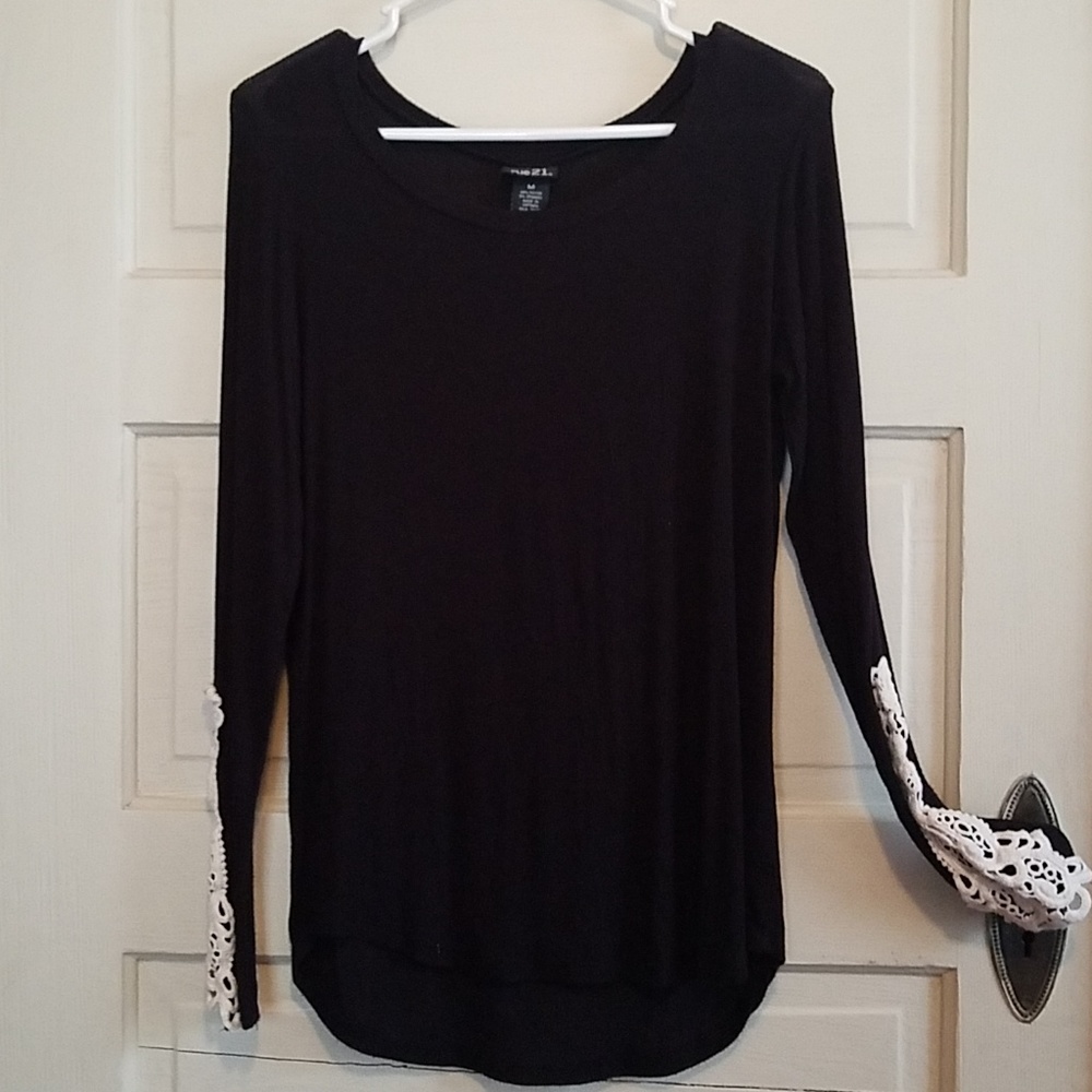 👑Black long sleeve shirt